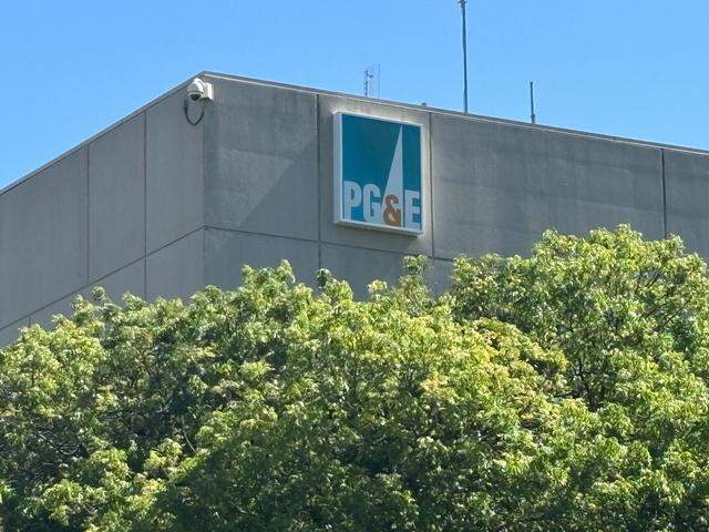 Two offices in downtown Fresno that are home to PG&E are set to be the new home for the Fresno County Sheriff’s Office pending a 90-day due diligence process after a vote on Tuesday, April 7, 2026. One of the buildings is seen on P Street near Tulare Street the day after the vote.